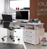 Schreibtisch Rondino Tisch Sandeiche weiß Hochglanz 138x60 Produktbild-Vorschau 1
