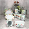 18tlg Frühstücksset Variant Blümchen Porzellan 6 Personen Produktbild-Vorschau 3