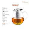 Teekanne mit Filter, Thermoglas, Wilmax, 1,3 l Produktbild-Vorschau 3