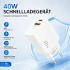 40W USB-C GaN Ladegerät - Dual-Port Schnellladeadapter (40W Produktbild-Vorschau 2