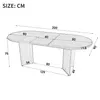Mesa de comedor con esquinas redondeadas, tablero Vista previa de la imagen del producto 6