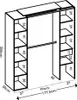 Kleiderschrank mit Vorhang und 1 Tür - Mit Spiegel - 177 cm Produktbild-Vorschau 4