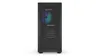 A black computer tower with RGB lighting on a white background. Anteprima dell’immagine prodotto