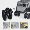 Geschwisterwagen 2 in 1, Doppelkinderwagen Faltbar Produktbild-Vorschau 4