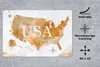 MuchoWow® Schreibtischunterlage Karte - Amerika - Gold Produktbild-Vorschau 2