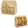 3D-houten puzzel, bouwpakket huis met veranda, voor Productafbeelding-voorbeeld 2
