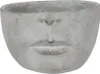 Clayre & Eef Pot de fleurs 24x23x15 cm Gris pierre visage Voir les images du produit 1