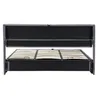 A back view of a bed frame with a slatted base. Produktbild-Vorschau