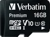 A close-up shot of a Verbatim microSDHC card. Náhled obrázku produktu