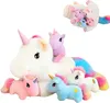 Einhorn Plüschtier, 4 Baby Einhörner im Bauch, Regenbogen Produktbild-Vorschau 1