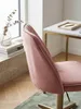 Schreibtischstuhl Rosa Samt Design Drehstuhl mit Lehne, Produktbild-Vorschau 3