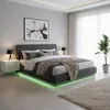 A modern bedroom with a bed, nightstands, and a plant. Anteprima dell’immagine prodotto