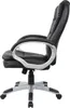 A side view of a black office chair with silver accents. Produktbild-Vorschau