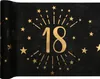 Tischläufer Vlies schwarz Zahl 18 gold 5 m Geburtstag Produktbild-Vorschau 1