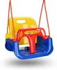 A child's swing seat with a safety bar, suspended by ropes. Produktbild-Vorschau