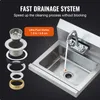 VEVOR Lavamani commerciale con rubinetto, lavabo in acciaio Anteprima dell’immagine prodotto 4