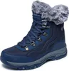 A single blue Skechers boot is shown against a white background. Voir les images du produit