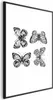 Posterpapier Poster - Four Butterflies 21x30 cm Tiere Produktbild-Vorschau 1