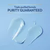 Three dollops of a translucent, light blue gel-like substance are swirled on a light blue background. Above the gel, text reads "Triple-purified formula" and "PURITY GUARANTEED". Podgląd zdjęcia produktu