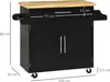 HOMCOM Kitchen Island Kitchen Cart na kółkach z blatem Podgląd zdjęcia produktu 3