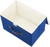 Opvouwbare opbergorganizer met deksel, donkerblauw, set van Productafbeelding-voorbeeld 3