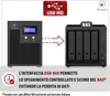 An illustration showing a UPS connected to a NAS via USB-HID. Voir les images du produit