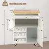 KOMFOTTEU Kuchynský vozík na kolieskach, kuchynský Náhľad obrázku produktu 6