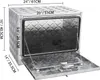 A diagram showing the dimensions of an aluminum storage box. Anteprima dell’immagine prodotto