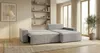 CORNERO Ecksofa mit schlaffunktion VIENNA rechts grau Cord Produktbild-Vorschau 6