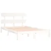The Living Store Massivholzbett Weiß 180x200 cm Produktbild-Vorschau 4