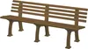 Gartenbank JUIST 4-Sitzer Länge 2000 mm, braun Produktbild-Vorschau 5