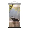 MuchoWow® Textilposter Elefant - Wasser - Tiere - Bäume - Produktbild-Vorschau 1