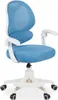 Schreibtischstuhl ISLA mit Fußstütze, Blau – ergonomischer Produktbild-Vorschau 3