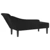 vidaXL Chaiselongue mit Kissen Schwarz Samt Produktbild-Vorschau 4