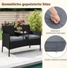COSTWAY Gartenbank mit Tisch, 2-Sitzer Polyrattan Sitzbank, Produktbild-Vorschau 5