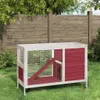 vidaXL králíkárna mocha 103x44x69,5 cm borovicový masiv Náhled obrázku produktu 2