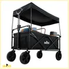 Poussette de plage avec capote, remorque, 100kg, noire, Voir les images du produit 3