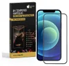 A product box for a screen protector is shown next to a smartphone with a screen protector applied. Produktbild-Vorschau