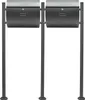 Wiltec 2er Set Briefkasten V17 Anthrazit 1000 x 95 x 1200 Produktbild-Vorschau 1