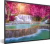 MuchoWow® Gerahmtes Poster Wasserfall - Regenbogen - Bäume Produktbild-Vorschau 1