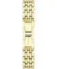 A close-up shot of a gold-colored watch bracelet with a clasp. Podgląd zdjęcia produktu