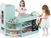 COSTWAY Negozio in legno per bambini con bancone, Anteprima dell’immagine prodotto 1