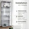 K-Möbel Tablette en verre, jeu de 4 tablettes en verre pour Voir les images du produit 6