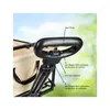 Close-up of the handle and controls of an electric wagon, with a blurred outdoor background. Produktbild-Vorschau