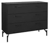 CALICOSY - Commode 3 tiroirs noir mat avec piètement métal Voir les images du produit 3