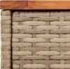 Zahradní stolek dřevěný béžový 58x27,5x55 cm Poly ratan Náhled obrázku produktu 9