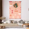 MuchoWow® Wandteppich Wandbehang Globus - Rosa - Pastell Produktbild-Vorschau 2