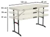 Opklapbare tuintafel, wit, afmetingen 122 x 61 x 61 cm, Productafbeelding-voorbeeld 11