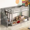 Flieks Lit superposé 90x200cm avec escalier, Lit d'enfant Voir les images du produit 3