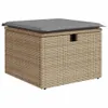 vidaXL 6-tlg. Garten-Sofagarnitur mit Kissen Beige Poly Produktbild-Vorschau 5